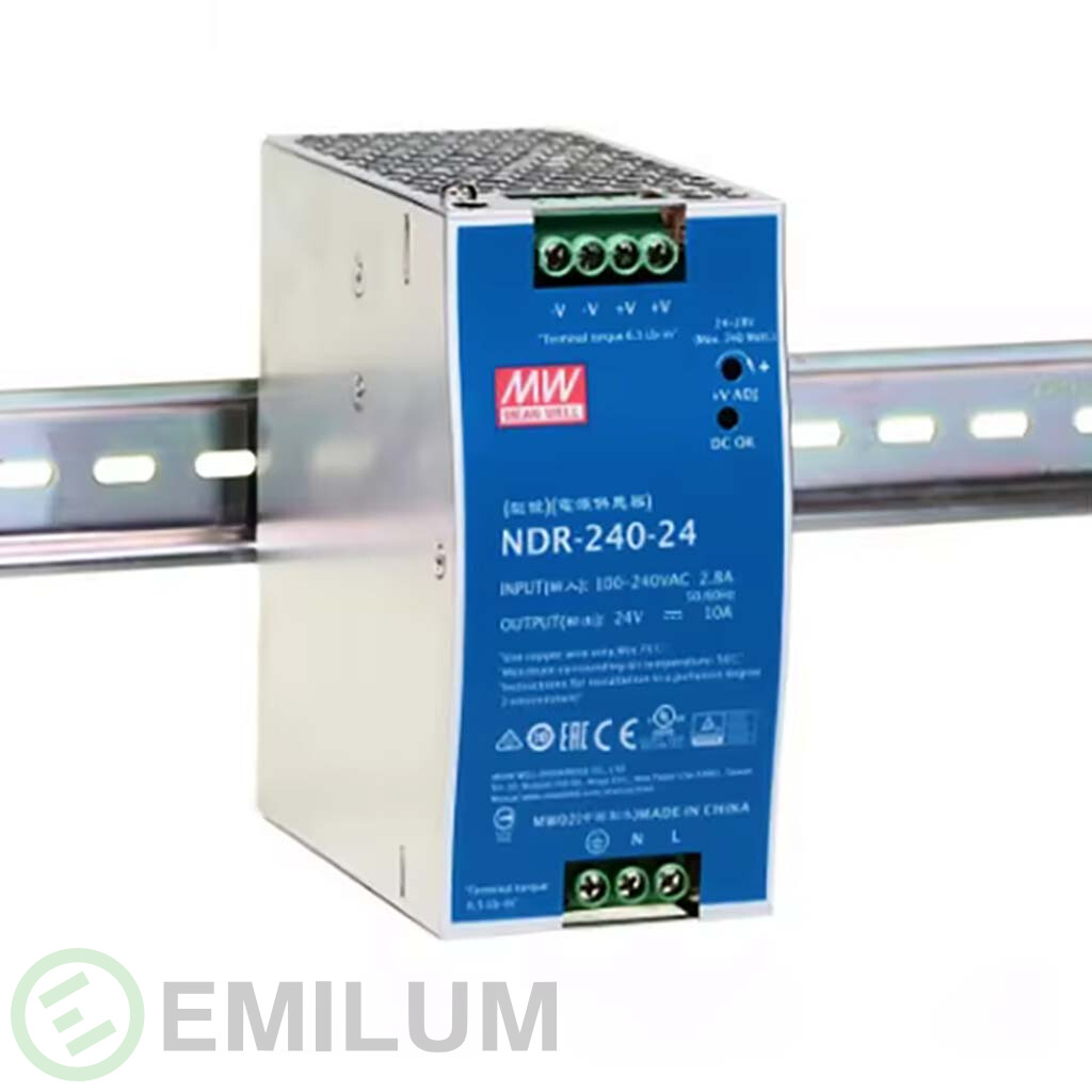 NDR-240-24 Hutschienen-Netzteil (DIN-Rail)...