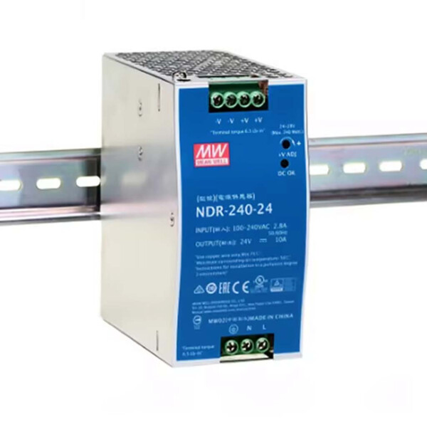 NDR-240-24 Hutschienen-Netzteil (DIN-Rail) Konstantspannung, 240 W 0 - 10 A 24 V/DC PFC