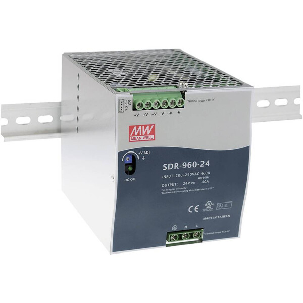 SDR-960-24 Hutschienen-Netzteil (DIN-Rail) Konstantspannung, 960 W 0 - 40 A 24 V/DC PFC