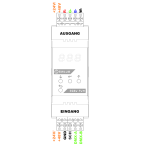 LED-PWM-Dimmer, 4-Kanal, DMX/RDM, 12-48V, 300W (600W @48V)