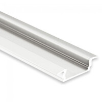 PL8 LED EINBAU-Profil 200 cm, flach Fl&uuml;gel, LED Stripes max. 12 mm
