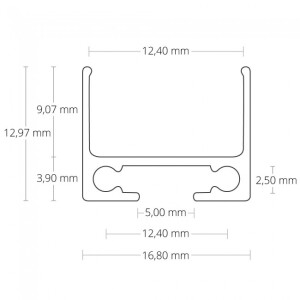 PL10 LED AUFBAU-Profil Kabel-Universalkanal für PL-Serie 200 cm