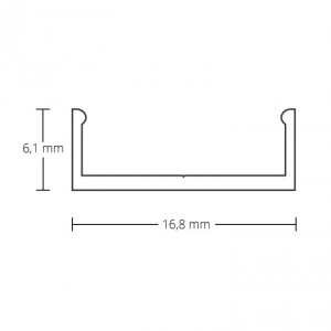 PL10.1 LED AUFBAU MONTAGE-Profil 200 cm, flach