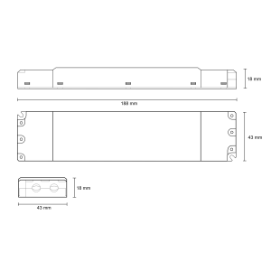 LED-PWM-Ceiling-Dimmer, 4-Kanal, DMX/RDM, 12-48V, 240W (480W @48V)