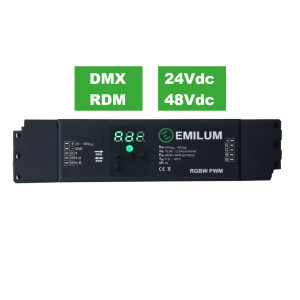 LED-PWM-Ceiling-Dimmer, 4-Kanal, DMX/RDM, 12-48V, 240W...