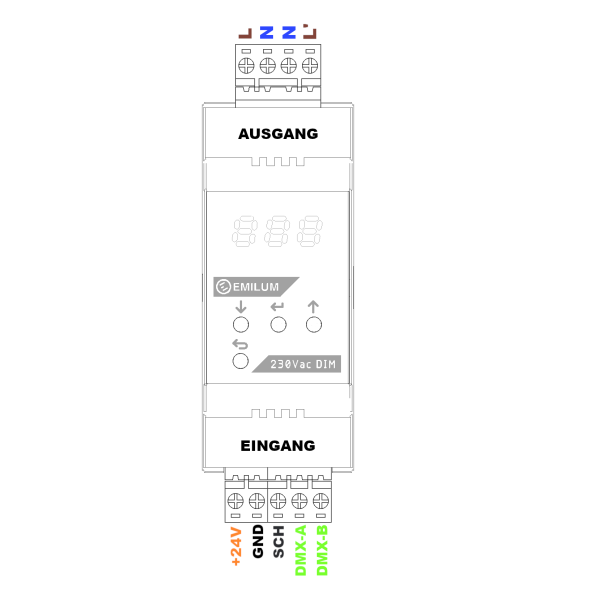 Universal dimmer, 1-channel, DMX/RDM, 230Vac, 400W