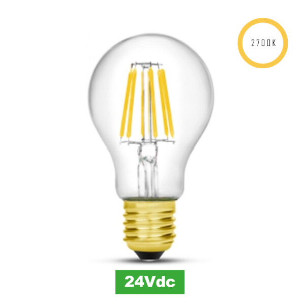 LED-Filament 24V, 8W, 2700K, E27
