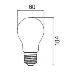 LED-Filament 24V, 8W, 2700K, E27