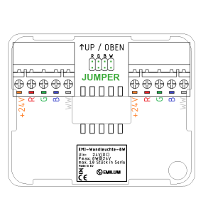 LED-Wandleuchte 24V, 8W, RGBW/2700K, CRI90, IP54