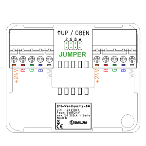 LED-Wandleuchte 24V, 8W, RGBW/2700K, CRI90, IP54 Weiß