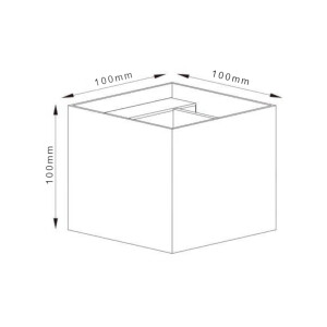 LED-Wandleuchte 24V, 8W, RGBW/2700K, CRI90, IP54 Schwarz