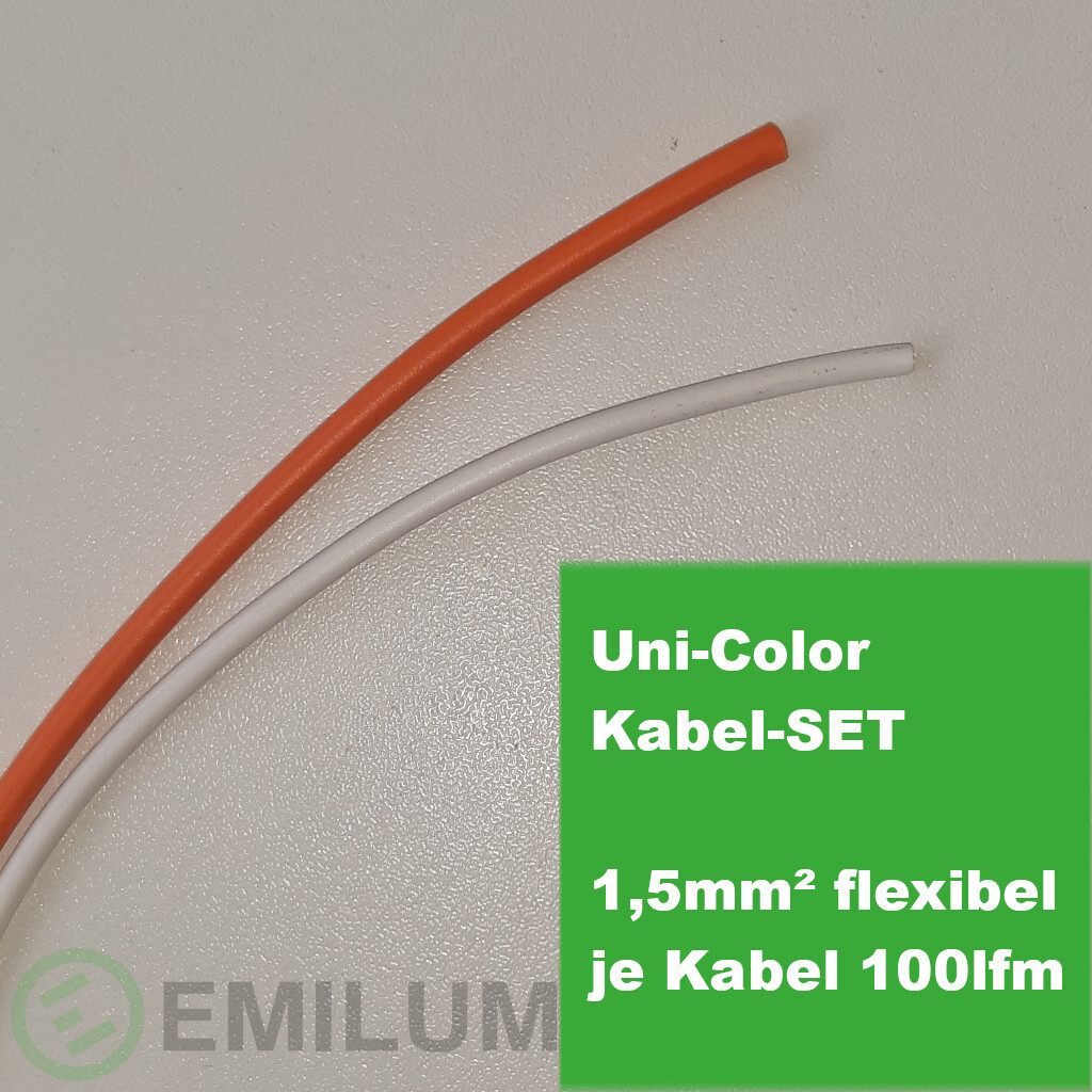 Kabel-Set orange & weiß je 100lfm, WW, H07V-K...