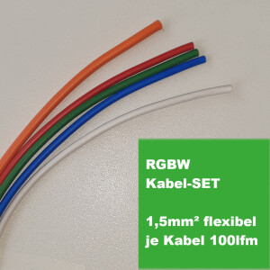 Kabel-Set orange, weiß, rot, grün & blau...