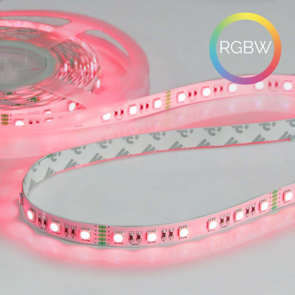 Flex Stripe 24V, 19.2W, RGBW/3000K, CRI90, 60LED, IP20, 12mm