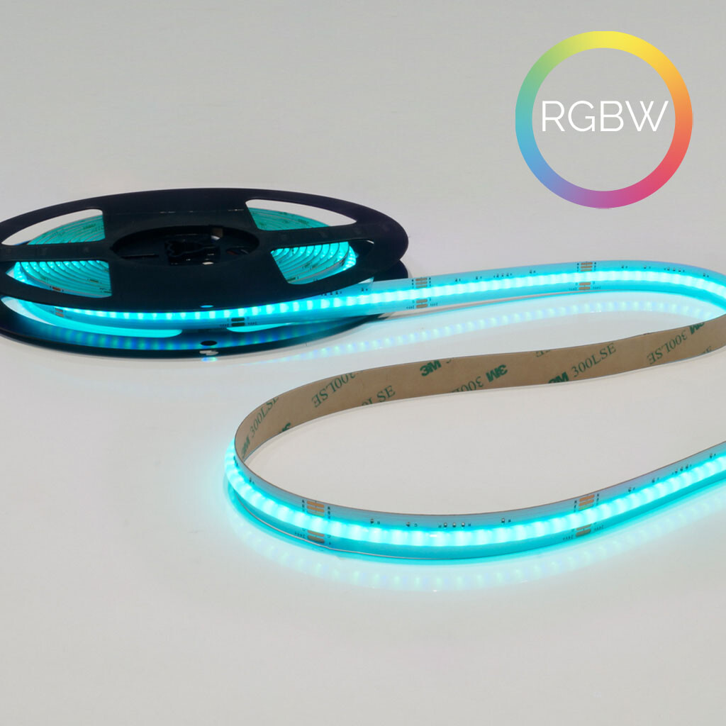 Flex COB RGBW LED-Streifen 24V, 18W, RGBW/3000K, CRI90,...