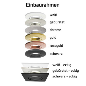 24V LED Spot schwenkbar mit verschiedenen Fronten in...