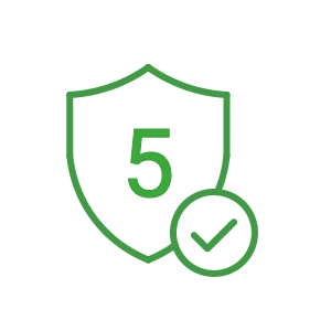 5 años de garantía